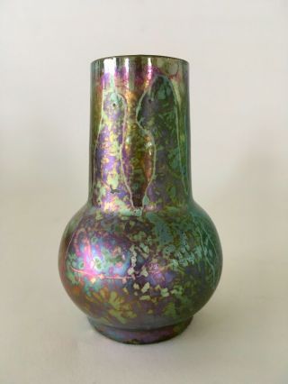 Aire - Belle Alfred Rosselin iridescent Art Nouveau ceramic vase irisé Massier Era 4