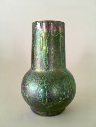 Aire - Belle Alfred Rosselin iridescent Art Nouveau ceramic vase irisé Massier Era 5