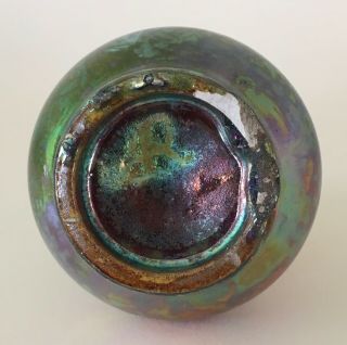 Aire - Belle Alfred Rosselin iridescent Art Nouveau ceramic vase irisé Massier Era 9