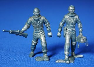 5 Louis Marx REX MARS PLANET PATROL 70mm SPACEMEN,  ALIEN Figures,  VFine,  1950s 2