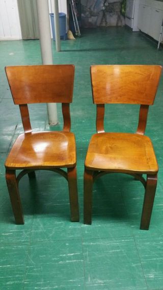 2 Vintage Thonet Bent Ply Chairs