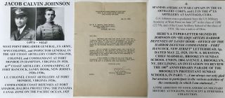 Spanish - American War Wwi Colonel General Panama Canal Sandy Hook Letter Signed