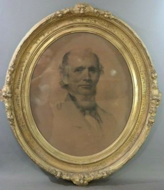 19thc Antique Civil War Era Southern Gentleman Old Nc Plantation Owner Painting
