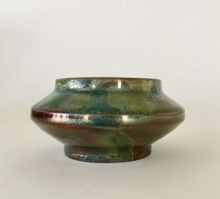 Bacs Iridescent Ceramic Vase / Dish,  1900 / Art Nouveau,  Massier Style & Era