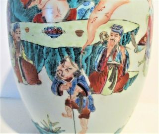 Large Antique Chinese Famille Rose Porcelain Vase or Jar 8