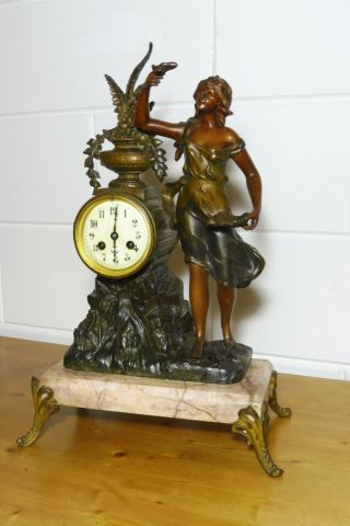 Antique French Clock Mantel Clock Table Clock Vintage