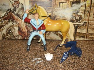Hartland Roy Rogers with cowboy S/W horse saddle hat and pistols 4