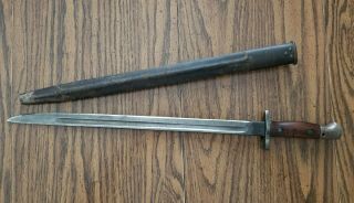 WW1 British Sanderson Bayonet and Scabbard Lee Enfield SMLE Pattern 1907. 2