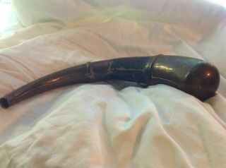 Vintage Civil War Era Brass Gun Powder Horn 7