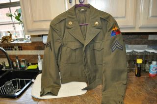 Ww2,  6th Armored Division,  Corporal Ike Jacket Dated 1944