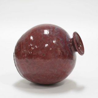 DAVID CRESSEY Earthgender Ceramic Vase Red Glaze Vintage California Modern 70s 12