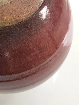 DAVID CRESSEY Earthgender Ceramic Vase Red Glaze Vintage California Modern 70s 7