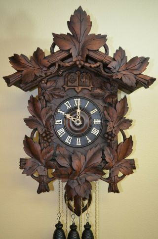 Antique German Black Forest Rare Quail Cuckoo Clock