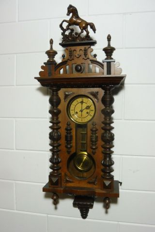 Antique Wall Clock Regulator German Wall Clock Old Clock Vintage
