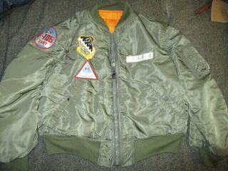 Usaf Air Force Ma - 1 Flight Jacket Large 1964 With Patches