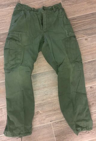 Vintage 1969 Vietnam Erdl Combat Field Jungle Trousers Pants R/s