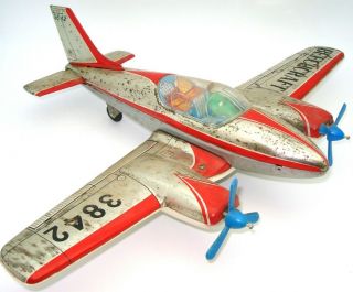 Japanese Modern Toys Beechcraft Baron Plane 15 " Wingspan - Friction