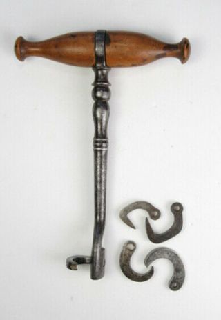 C19th.  Tooth Key With Interchangeable Claws
