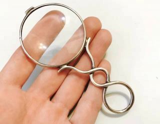 Antique English Sterling Silver Magnifying Glass Antique Magnifying Glass Loupe 2