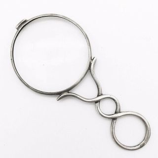 Antique English Sterling Silver Magnifying Glass Antique Magnifying Glass Loupe 4