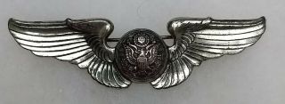 Wwii Army Air Force Aaf Air Crew Wings Badge Pin Insignia Sterling 3 "