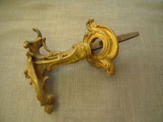 Antique Art Nouveau Brass Door Knob Set,  Bronze handles 6