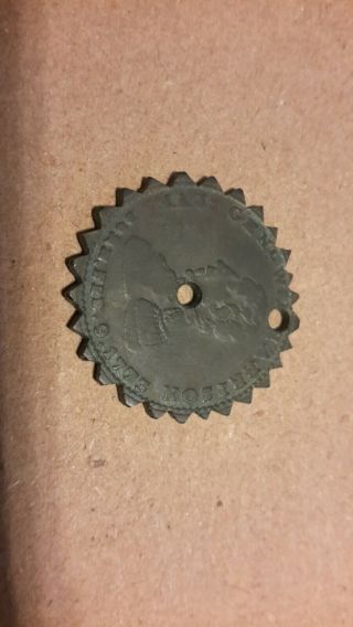 DUG RARE 1841 W.  H.  HARRISON LOG CABIN TOKEN SPUR ROWEL CIVIL WAR RELIC 7