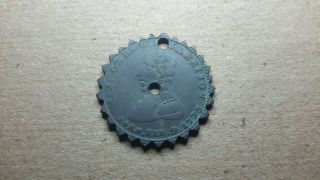 DUG RARE 1841 W.  H.  HARRISON LOG CABIN TOKEN SPUR ROWEL CIVIL WAR RELIC 8