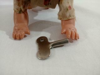 1940 ' s OCCUPIED JAPAN Celluloid Wind Up CRAWLING BABY with Box 11