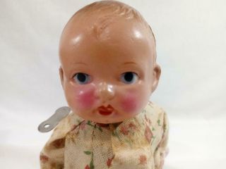 1940 ' s OCCUPIED JAPAN Celluloid Wind Up CRAWLING BABY with Box 5