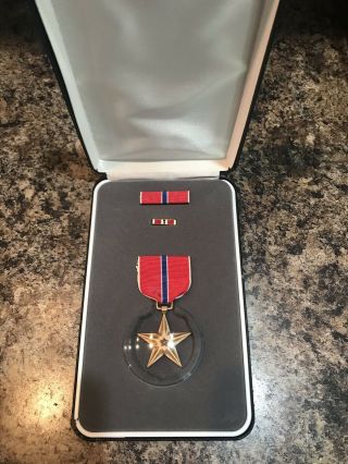 Named Us Bronze Star Medal Engraved With Case