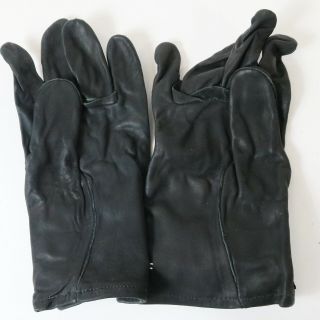 Vtg US Military M - 1949 Shell Cattlehide Leather Gloves Sz 4 Inserts Vietnam Era 2