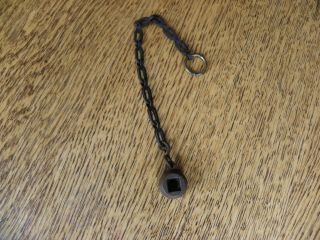 Civil War Era Enfield Rifle Nipple Protector Complete W/ Chain & Leather Hammer