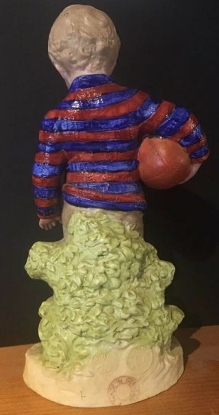 Rare Heubach Figurine Rugby / Football Boy German Bisque Figure 2