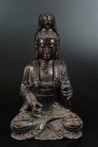 S6611: Chinese Wooden Buddhist Statue Sculpture Ornament Buddhist Art