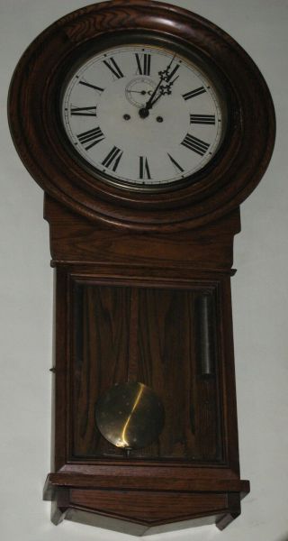 Waterbury Regulator No.  20 Weight Driven 8 Day Wall Clock