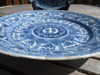 A Pair Chinese Blue and White Porcelain plate,  Kangxi period/18th 3