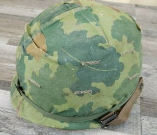 Wwii - Vietnam Era Usmc Staff Sargent Helmet,  Liner & Cover