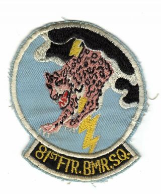 Usaf Us Air Force Squadron Patch 81st Fbs Fighter Bomber Squadron
