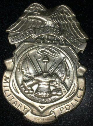 Obsolete U.  S.  Army Military Police Badge