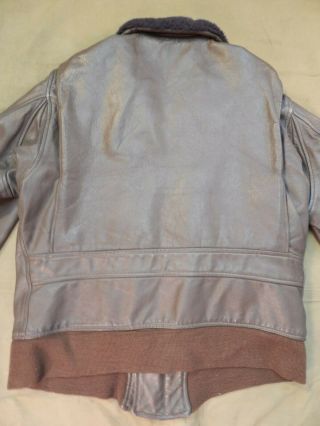 U.  S.  Navy,  G - 1 Leather Flight Jacket,  U.  S.  N.  Issue,  1977 Date,  SZ 44,  Great Cond 6