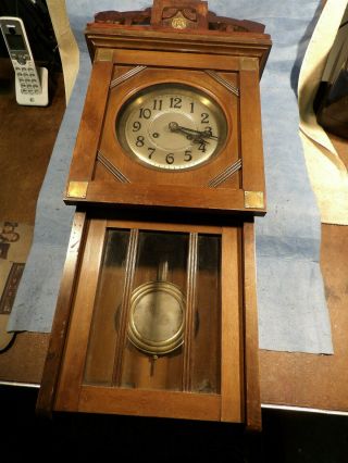 Badische Uhrenfabrik German Antique Wall Clock
