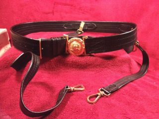 1950 ' s Hilborn - Hamburger US Navy Undress SwordBelt and Hanger,  Size 38 NOS in Bo 4