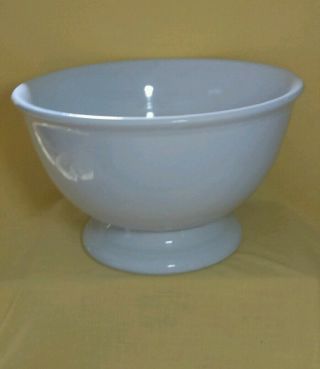 Estate.  Antique Meakin White Ironstone Pedestal Compote Punch Bowl.  Final Price