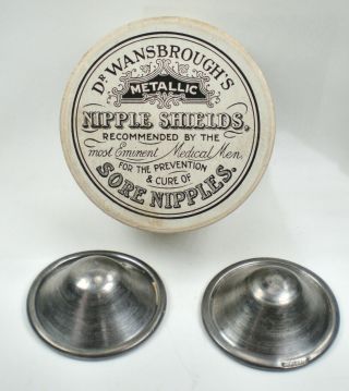 Antique Dr.  Wansbrough Lead Nipple Shields Vintage 19th Century Nursing Aid