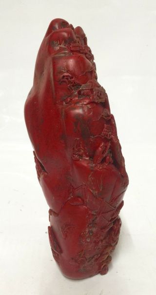 Chicken blood boulder.  Qing/Ming Period. 7