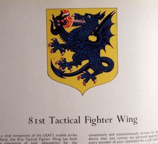 Rare 81st TACTICAL FIGHTER WING YEARBOOK 1959 RAF Bentwaters Woodbridge AFB USAF 5