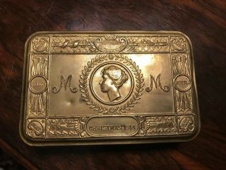 Princess Mary Christmas Tin 1914 Brass Gift Box W Papers