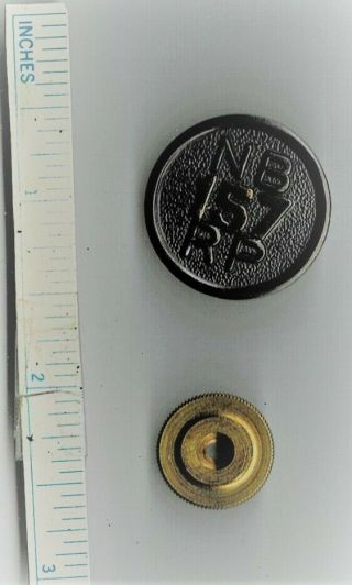Rare Orig Ww1 Nb 157 Rp Nebraska 157th Collar Disc Badge Screw Post W/ Nut Wwi