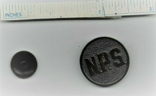 Orig Ww1 Nps National Park Service Collar Disc Badge Screw Post W/ Nut Wwi Natl